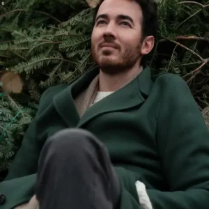 A Very Jonas Christmas Movie Kevin Jonas Green Coat