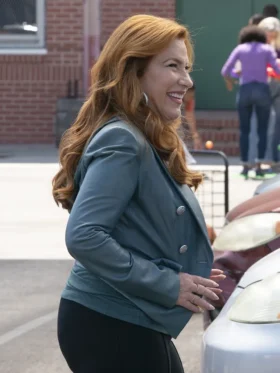 Abbott Elementary S05 Lisa Ann Walter Leather Blazer Side