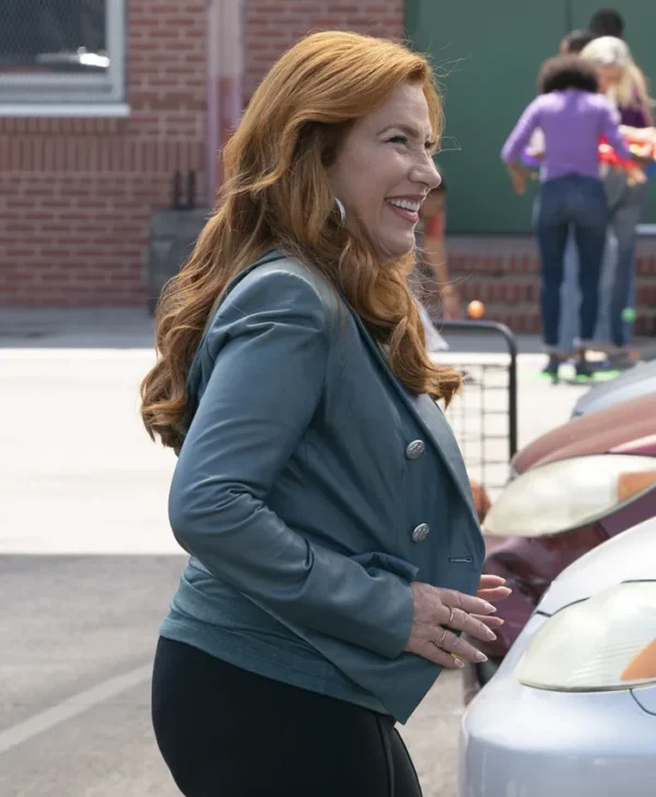 Abbott Elementary S05 Lisa Ann Walter Leather Blazer Side