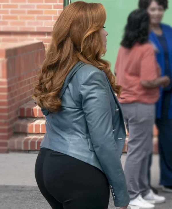 Abbott Elementary S05 Lisa Ann Walter Leather Blazer