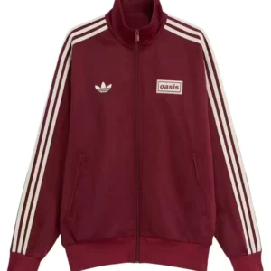 Adidas x Oasis Track Jacket Maroon Back