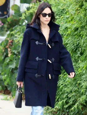 Alexa Chung East London Blue Wool Coat