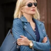 Animal Kingdom Ellen Barkin Blue Leather Jacket Front