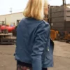 Animal Kingdom Ellen Barkin Blue Leather Jacket