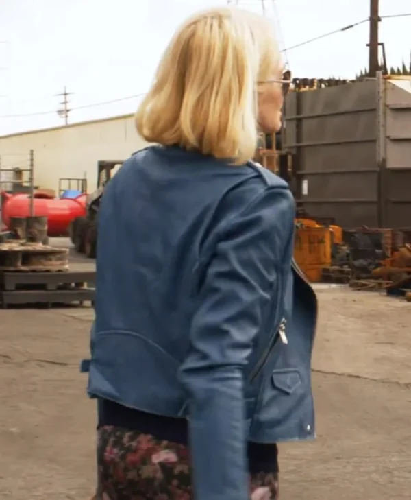 Animal Kingdom Ellen Barkin Blue Leather Jacket