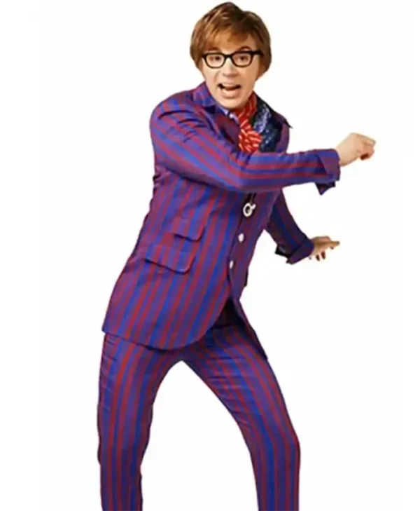 Austin Powers Purple Pinstripe Suit