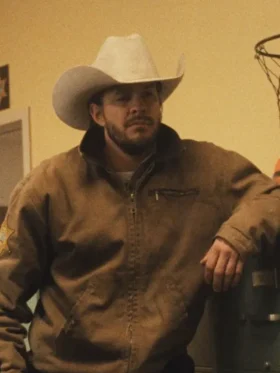 Bad Man Johnny Simmons Brown Jacket Side