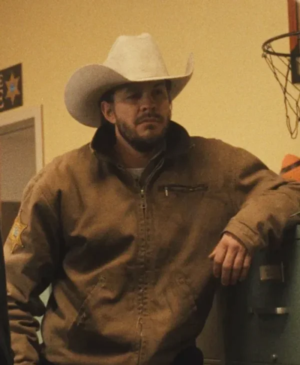 Bad Man Johnny Simmons Brown Jacket Side