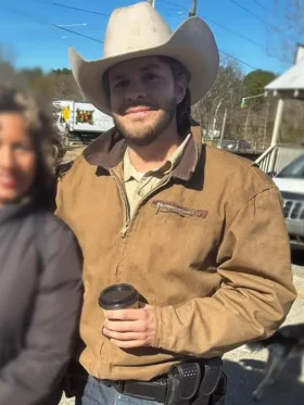 Bad Man Johnny Simmons Brown Jacket