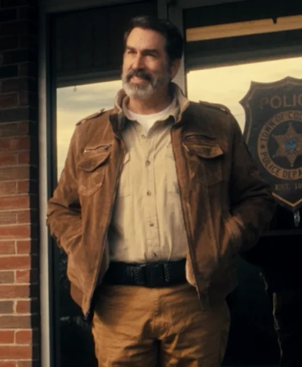 Bad Man Rob Riggle Brown Jacket Front