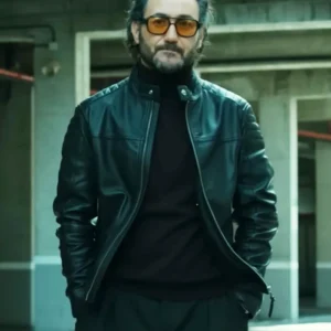 Billionaires' Bunker S01 Carlos Santos Black Leather Jacket Side