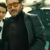 Billionaires' Bunker S01 Carlos Santos Black Leather Jacket