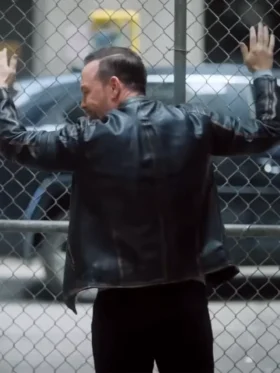 Boston Blue S01 Donnie Wahlberg Black Leather Jacket
