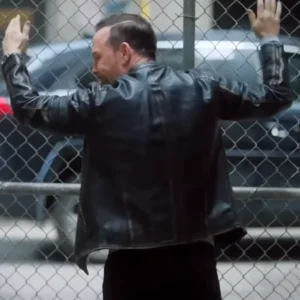 Boston Blue S01 Donnie Wahlberg Black Leather Jacket