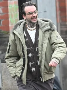 Brassic S07 Joe Gilgun Green Jacket Front