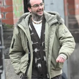 Brassic S07 Joe Gilgun Green Jacket Front