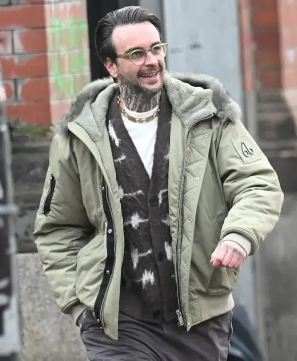 Brassic S07 Joe Gilgun Green Jacket Front