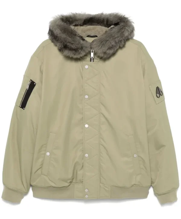 Brassic S07 Joe Gilgun Green Shearling Hooded Jacket