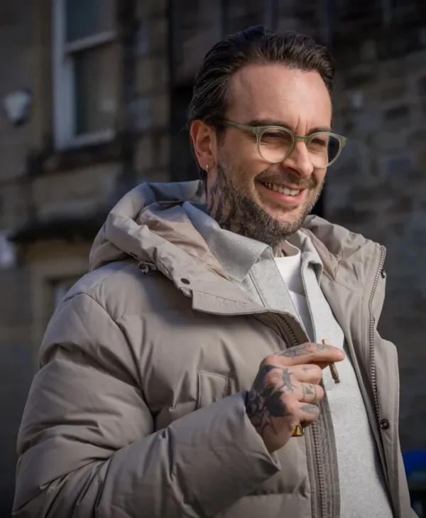 Brassic S07 Joe Gilgun Grey Puffer Jacket