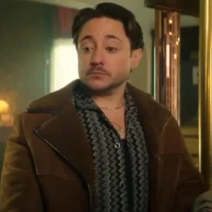 Brassic S07 Ryan Sampson Brown Shearling Coat