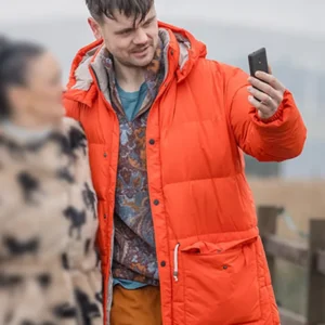 Brassic S07 Tom Hanson Puffer Hooded Jacket Side