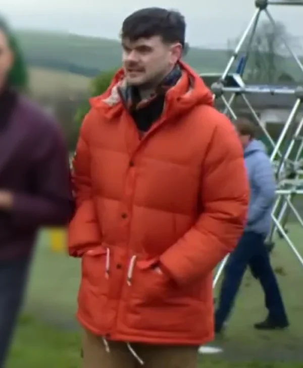 Brassic S07 Tom Hanson Puffer Hooded Jacket Front