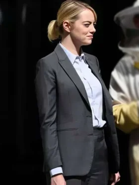 Bugonia Emma Stone Grey Blazer