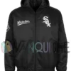 Chicago White Sox Historic L-2B Black Hooded Jacket frontt