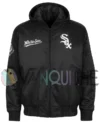 Chicago White Sox Historic L-2B Black Hooded Jacket frontt