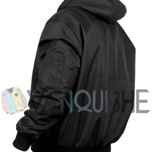 Chicago White Sox Historic L-2B Black Hooded Jacket left back