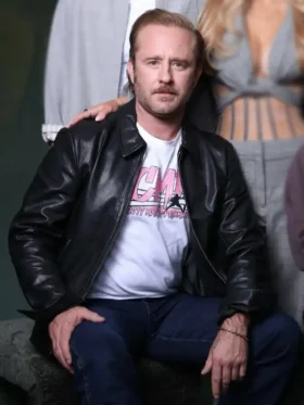 Christy Ben Foster Black Leather Jacket