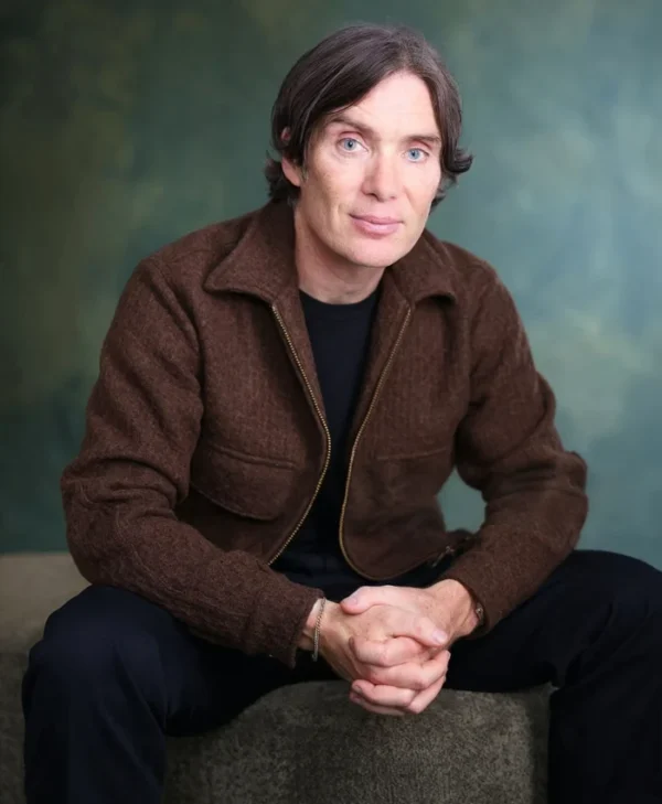Cillian Murphy Brown Wool Jacket Side