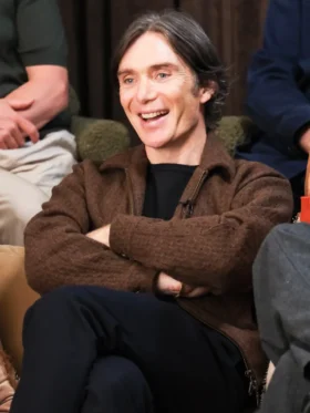 Cillian Murphy Brown Wool Jacket