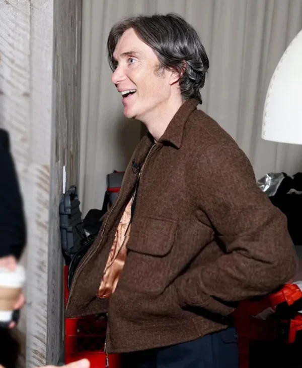 Cillian Murphy Brown Wool Jacket Front