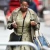 Clayface Tanya Moodie Green Trench Coat Front