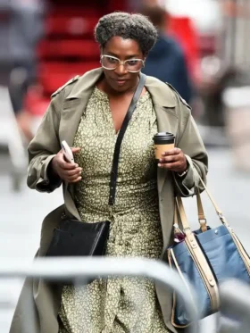 Clayface Tanya Moodie Green Trench Coat Front