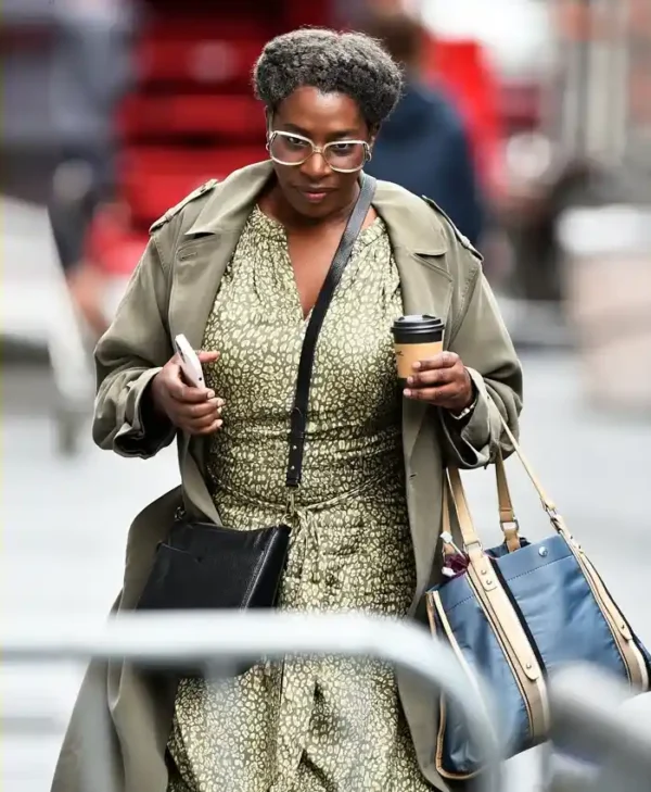Clayface Tanya Moodie Green Trench Coat Front