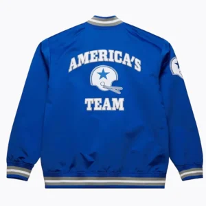 Dallas Cowboys Double Down Blue Satin Jacket
