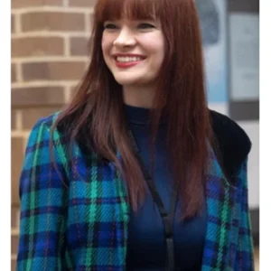 Dot Conner Webtective Libby Smallbone Checkered Coat For Sale