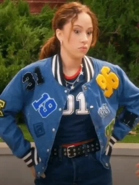 Electric Bloom Carmen B. Sanchez Varsity Jacket Side