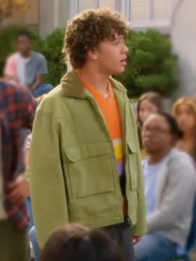 Electric Bloom Nathaniel Buescher Green Jacket Front