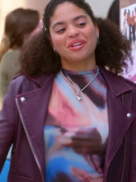 Electric Bloom Symera Jackson Leather Jacket Front