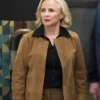 Elsbeth S03 Amy Sedaris Brown Suede Jacket Side