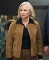 Elsbeth S03 Amy Sedaris Brown Suede Jacket Side
