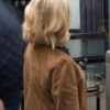 Elsbeth S03 Amy Sedaris Brown Suede Leather Jacket