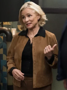 Elsbeth S03 Amy Sedaris Brown Suede Jacket