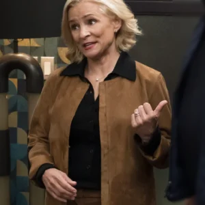 Elsbeth S03 Amy Sedaris Brown Suede Jacket