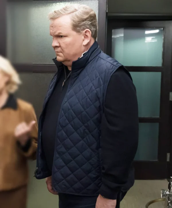 Elsbeth S03 Andy Richter Blue Quilted Vest