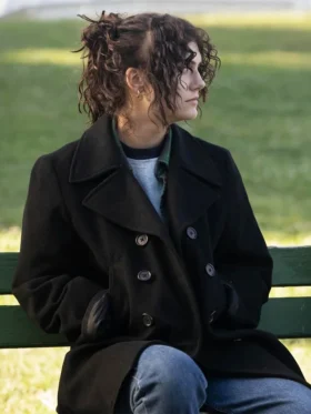 Fairyland Emilia Jones Black Wool Coat