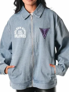 Golden State Valkyries Blue Denim Jacket